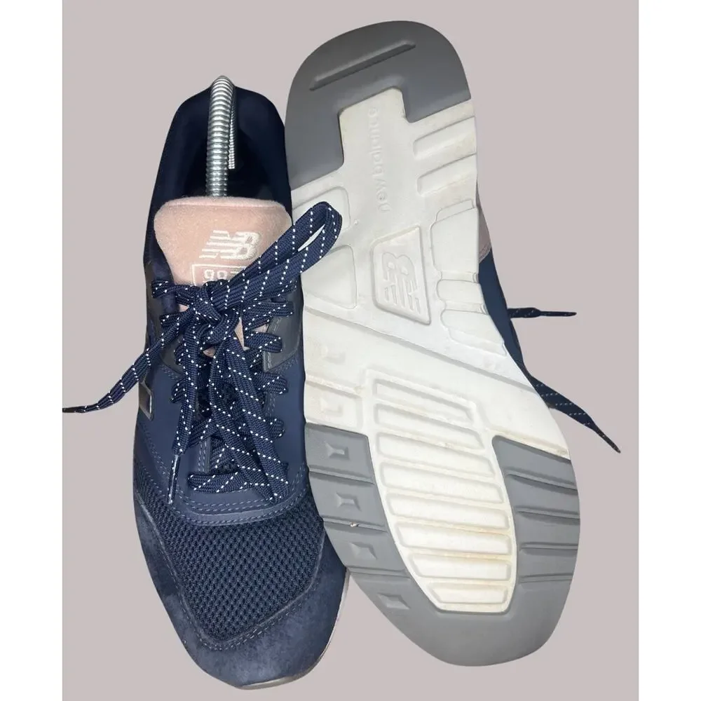 Women’s Size 8.5-NEW BALANCE 997 Donna Tennis Shoe , Navy, Pink, Suede| CW997HYA